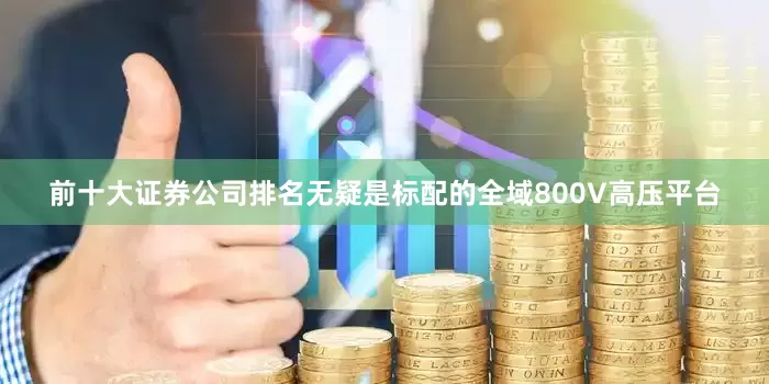 前十大证券公司排名无疑是标配的全域800V高压平台
