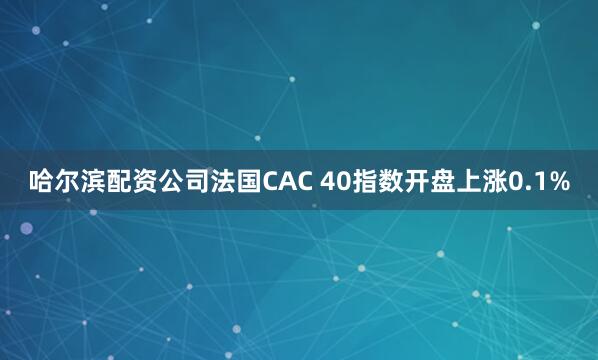 哈尔滨配资公司法国CAC 40指数开盘上涨0.1%
