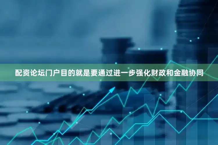 配资论坛门户目的就是要通过进一步强化财政和金融协同